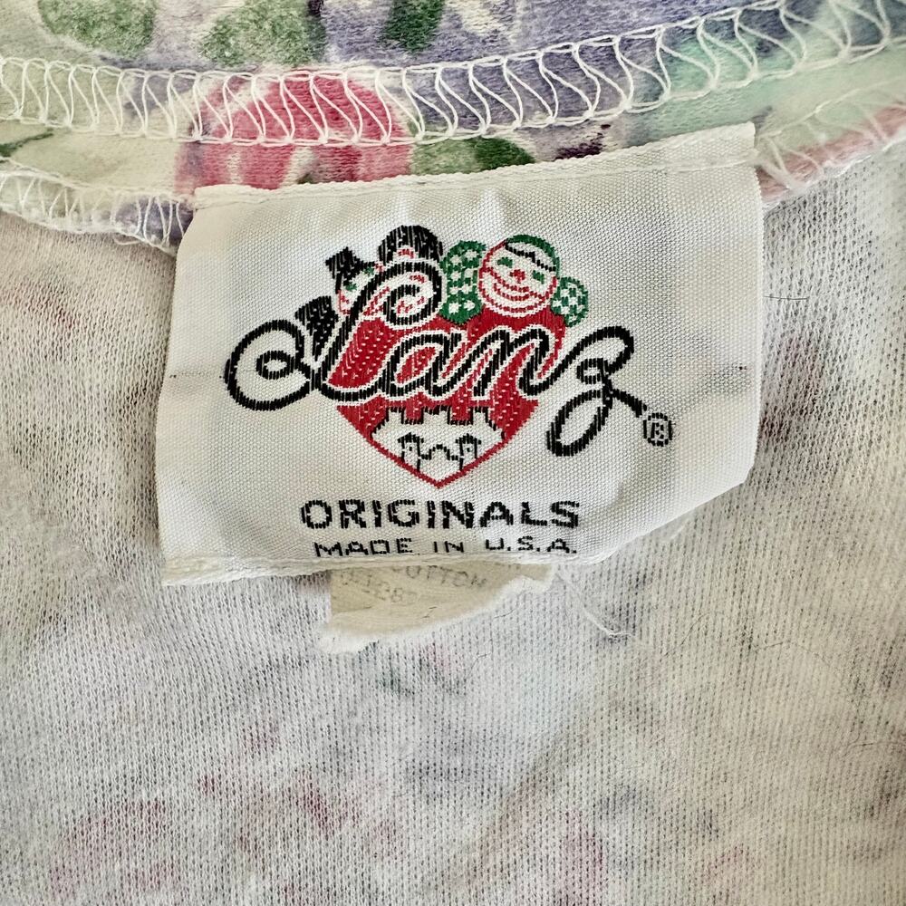 Vintage 60's LANZ Salzburg Original Cottage Floral Faux Wrap Dress Cotton Knit - Picture 8 of 11
